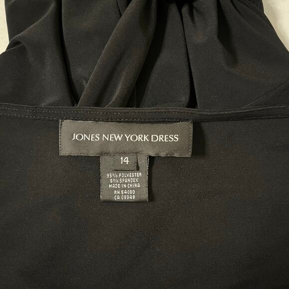 Jones New York Dress Ballet Wrap Dress in Black Size 14 - Picture 7 of 8